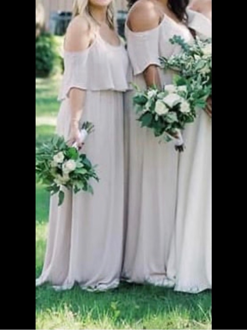 Show Me Your MuMu Bridesmaid Maxi Dress in Light Taupe